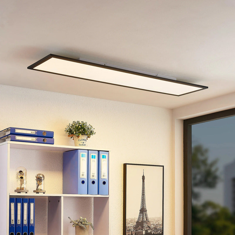 Lindby Deckenleuchte Nelios LED Lampe Leuchte schwarz 120x30cm 4000K IP20 - 4251911738667