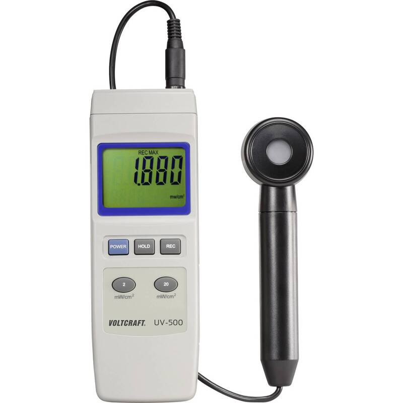 Voltcraft UV-Messgerät UV-500 Strahlungsmessgerät 0.002-19.99mW/cm² digital 383g - 4053199529438