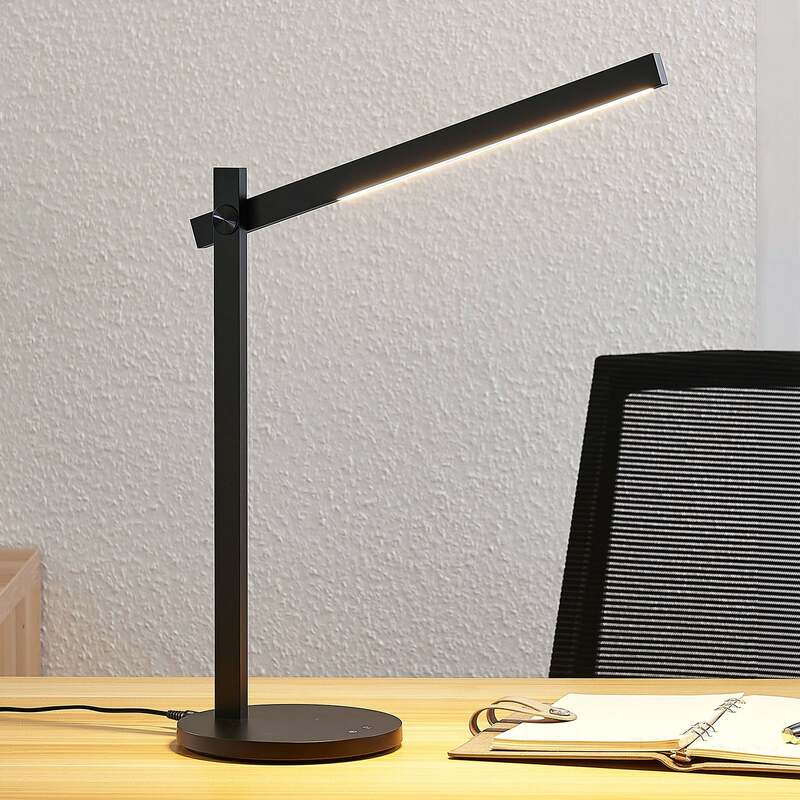 Lindby LED Tischlampe Loretta dimmbar schwarz 43cm CCT Lichtfarbe 3000K-6500K - 4251096559316