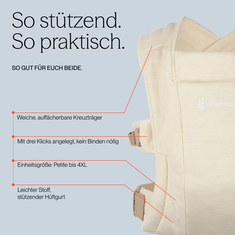 Ergobaby Babytrage Embrace Tragehilfe Komfortabel Creme 3 Tragepositionen bis - 0191653004382