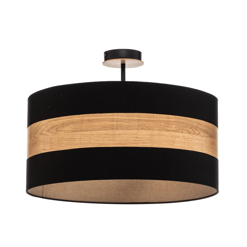 Deckenleuchte Terra aus Holz und Textil schwarz Deckenlampe Lampe Leuchte Spot - 5902693762911