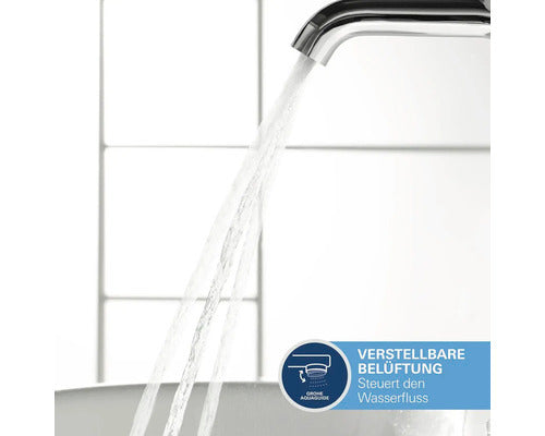 GROHE Essence 2-Loch-WT-Wandbatt Waschtischarmatur 183mm hard graphite gebürstet - 4005176426193