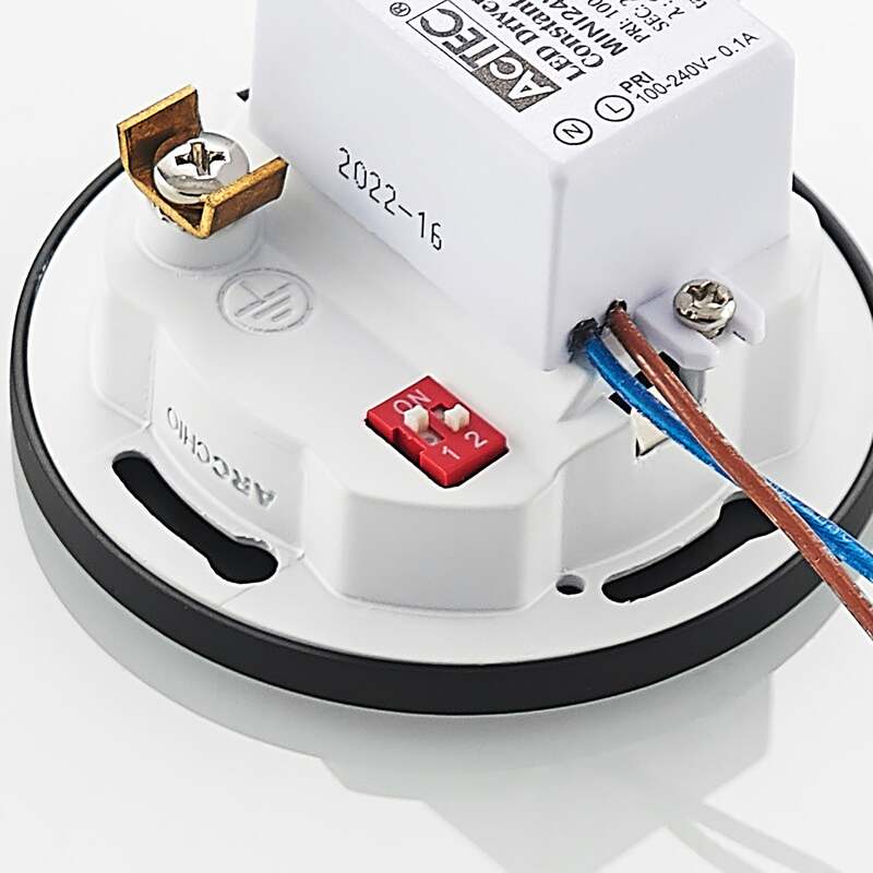 Arcchio Neru LED-Einbaulampe schwarz 7,5 cm Sensor warmweiß 2,3 W IP20 - 4251911749595