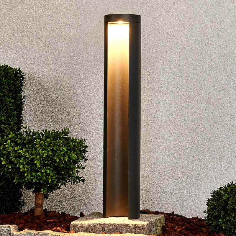 Lucande Wegeleuchte Gartenlampe LED Außenleuchte Jaron grafitgrau IP54 65 cm - 4251096507256