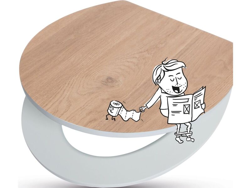 baliv WC-Sitz Kunene Holz Absenkautomatik Quick-Release Funktion oval natur - 4007873422102