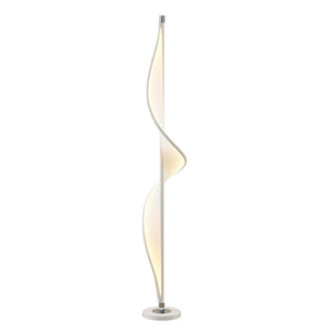 B-Ware Lucande Stehlampe Edano LED dimmbar Lampe Leuchte Textil weiß 154cm hoch Licht