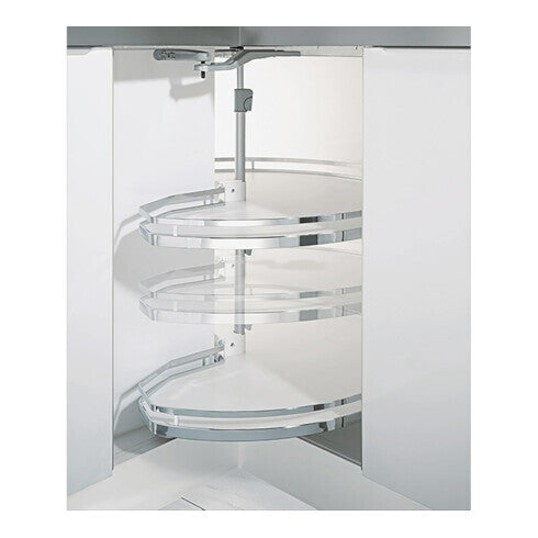 HETTICH Küchenunterschrank Eckschrankdrehbeschlag Revo 90° 800mm silber Stahl - 4023149124754