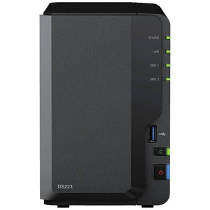 B-Ware Synology DiskStation DS223 NAS-Server Gehäuse 36TB 2 Bay USB 3.2 Gen 1 Netzwerk