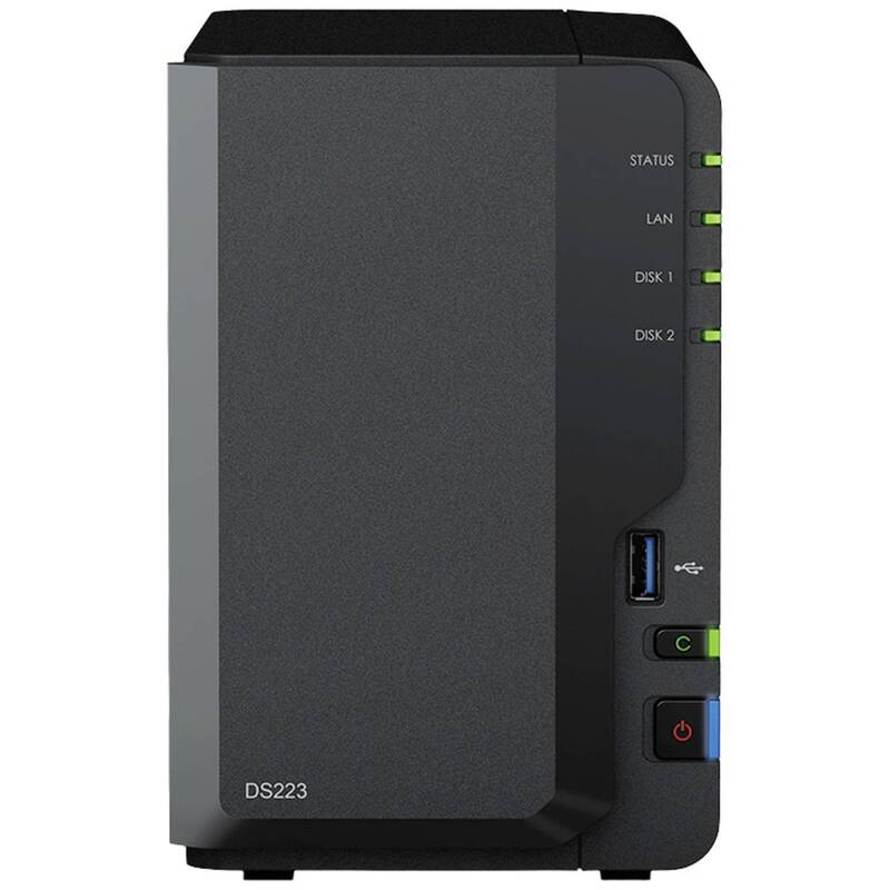 Synology DiskStation DS223 NAS-Server Gehäuse 36TB 2 Bay USB 3.2 Gen 1 Netzwerk - 4711174724772