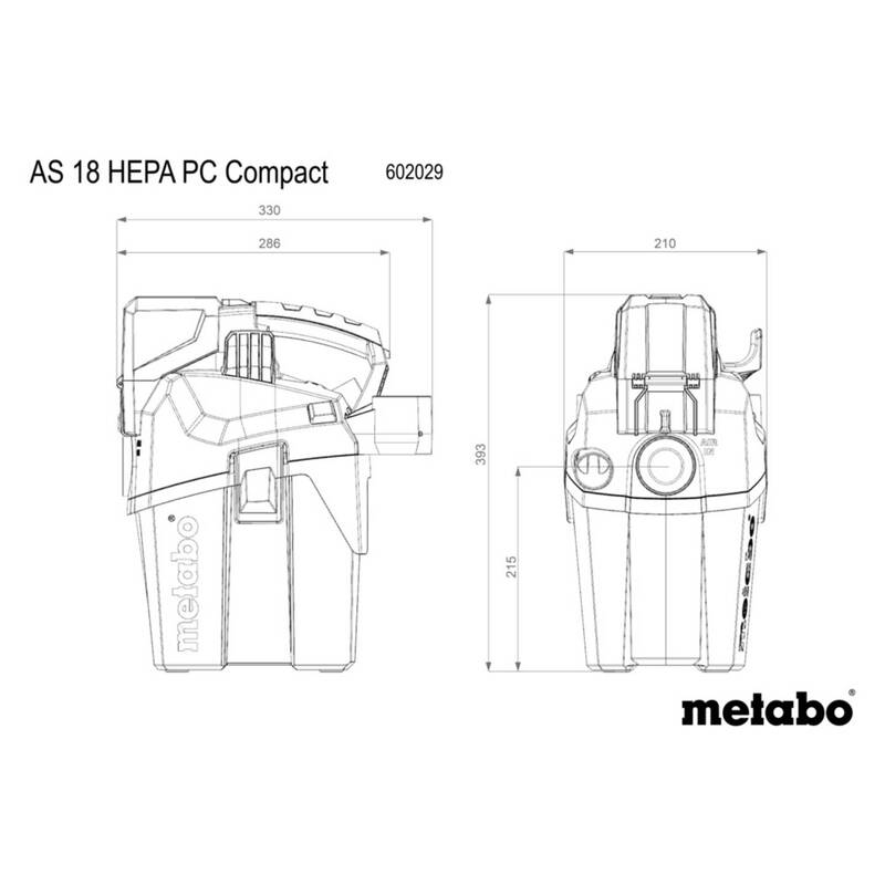 Metabo AS 18 HEPA PC Compact Nass-/Trockensauger 6 l ohne Akku - 4061792197558