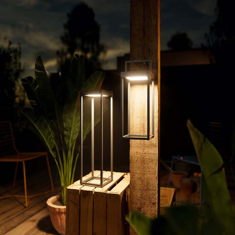 Sigor LED-Solarleuchte Gartenleuchte Numove dimmbar anthrazit 52,5cm Höhe - 4028085451575
