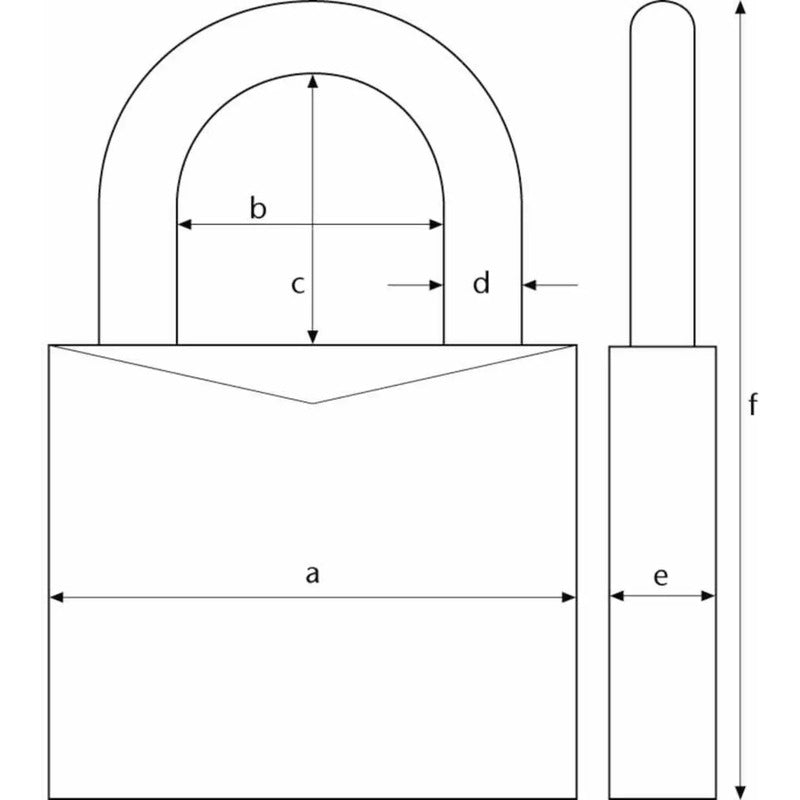 ABUS Vorhängeschloss Messing 50mm Sicherheitsverschluss doppelte Verriegelung - 4003318023866