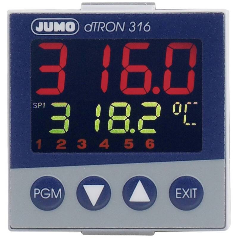 Jumo Kompaktregler 00475033 Temperaturregler 4 Relais AC/DC 20-30V LCD 48x48mm - 4053877002161