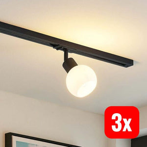 B-Ware Lindby Schienenspot Linaro E14 schwarz 10 cm dimmbar IP20 1-Phasen 3000 K