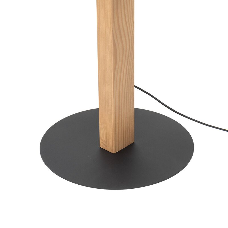 TK Lighting Stehleuchte Standlampe LED Holz Lampe schwarz Metall Touchdimmer Kie - 5901780513917