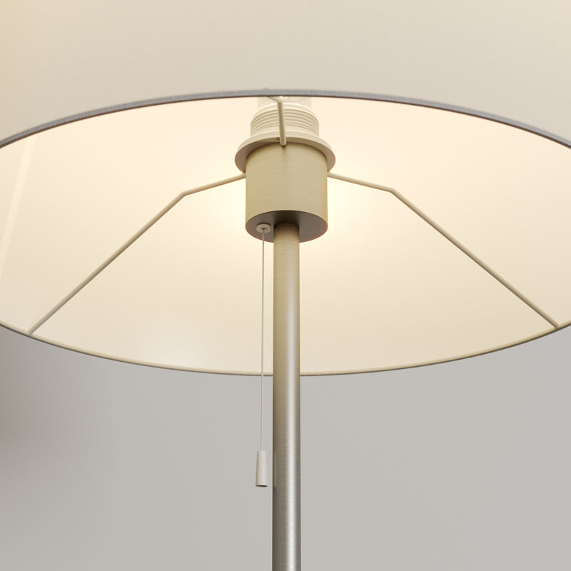 Lindby Stehleuchte Nantwin LED Stehlampe Lampe Leselampe nickel weiß 175cm - 4251096573411