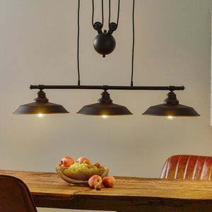 B-Ware Westinghouse Hängeleuchte Iron Hill Hängeleuchte Lampe Leuchte 3fl. E27 Schwarz