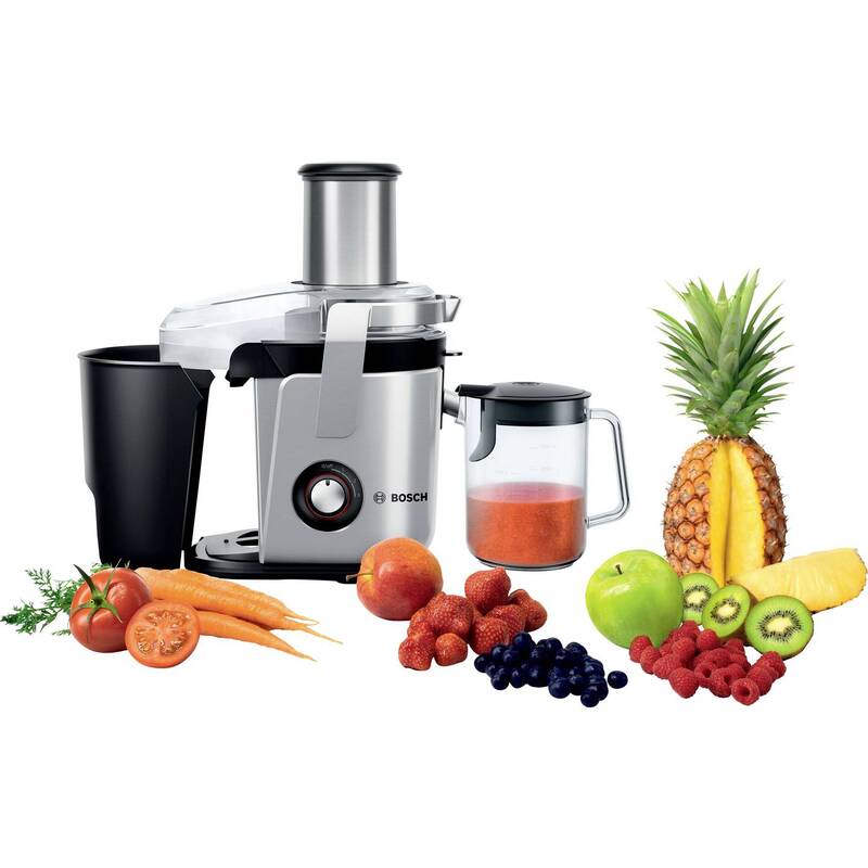 Bosch Entsafter MES4010 1200W Saftpresse Küchenmaschine Silber 3l effizient - 4242002770062