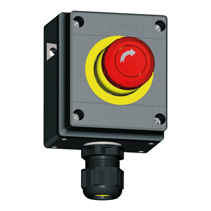 Stahl Pilzsperrtaster Not Aus Schalter Befehlsgerät Rot Serie 8040 Rund Hoch - 4046827009990