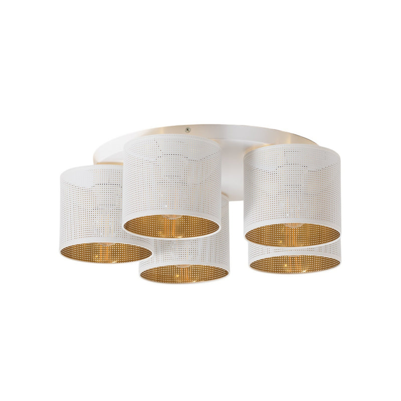 Luminex Deckenleuchte Jovin LED 5-flammig dimmbar gold weiß Ø58cm IP20 18cm - 5907565952636