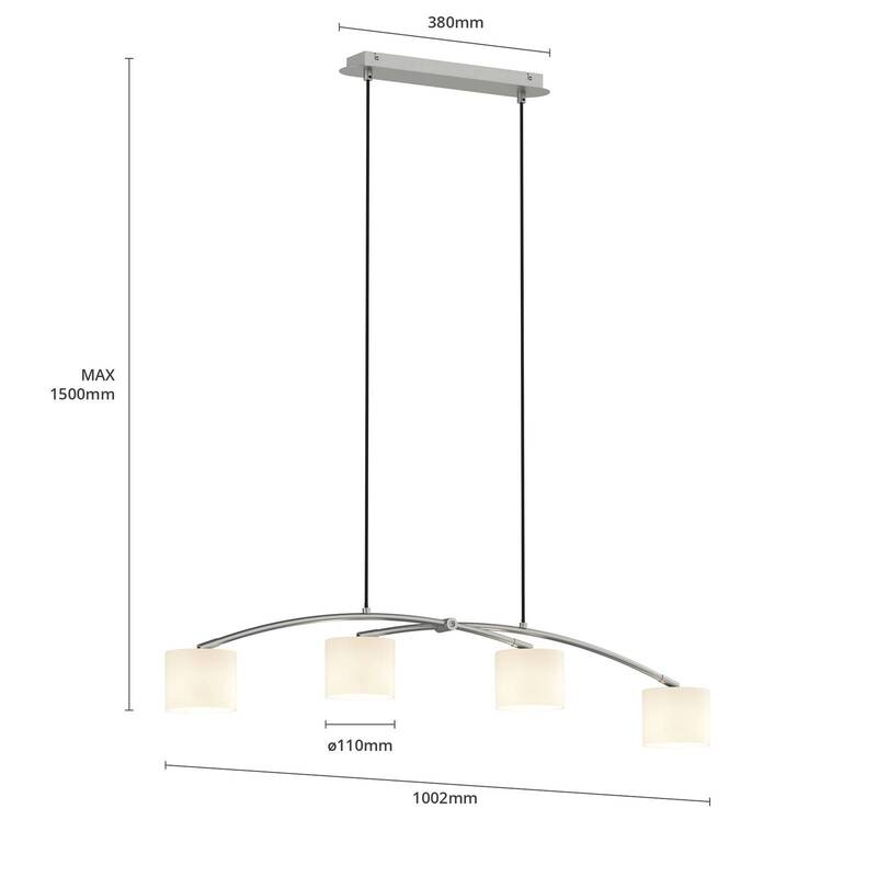 Lucande Juljana Pendelleuchte Deckenlampe Hängeleuchte Wohnzimmerleuchte G9 w755 - 4251096583908