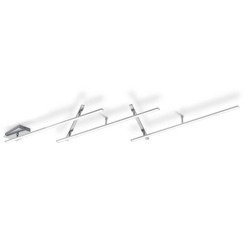 TRIO LIGHTING Deckenlampe Indira LED dimmbar schwenkbar nickel matt 245x50cm - 4017807385786