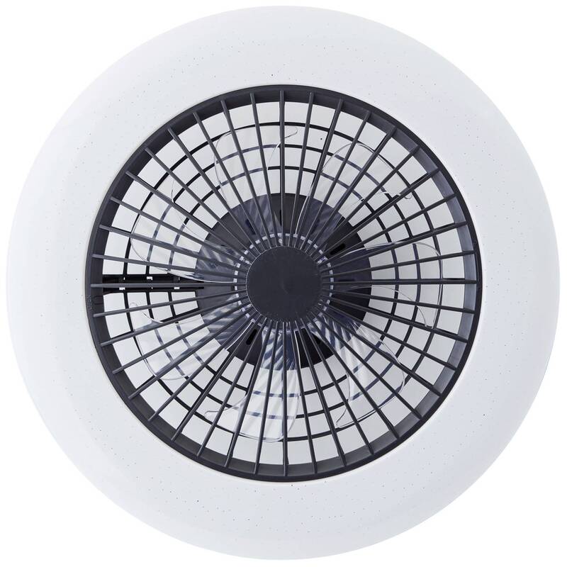 Brilliant Salerno LED Deckenleuchte 49cm mit Ventilator dimmbar Schwarz - 4004353435881