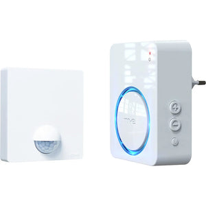 B-Ware m-e modern-electronics Steckdose Bewegungsmelder 120° IP54 Außenbereich Weiß