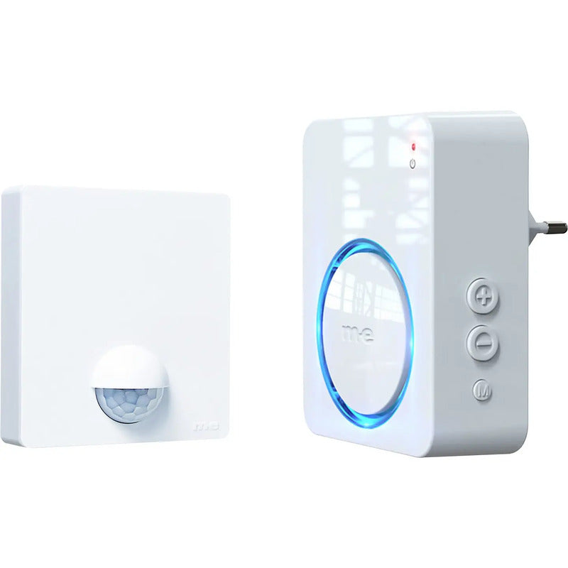 m-e modern-electronics Steckdose Bewegungsmelder 120° IP54 Außenbereich Weiß - 4250109134953