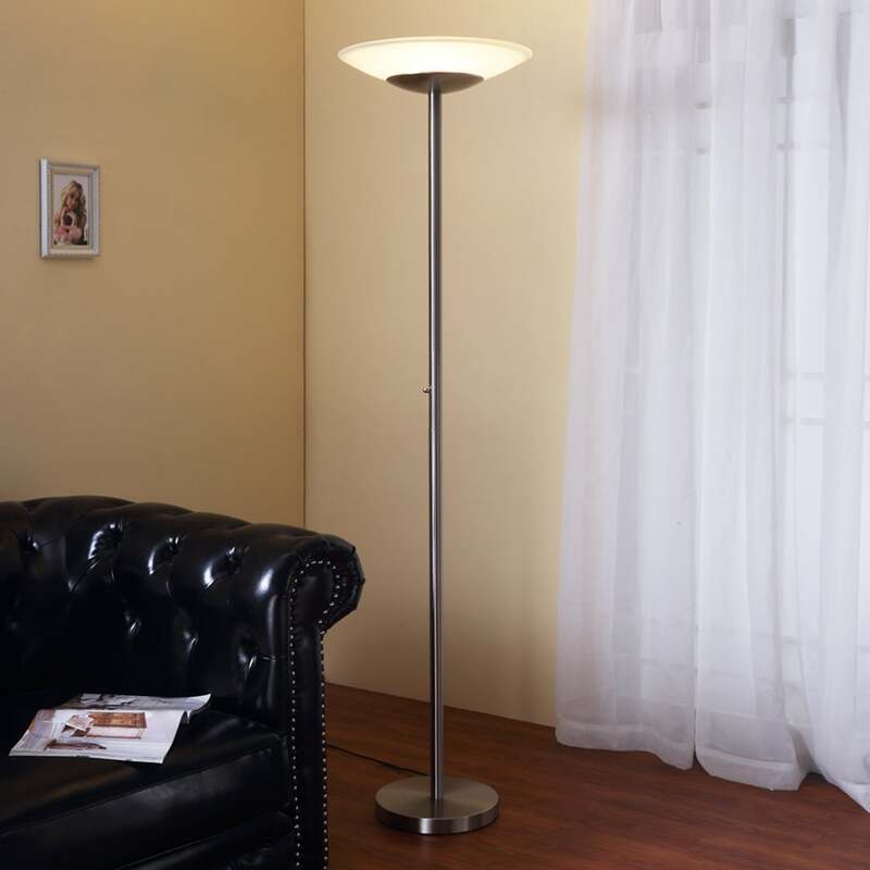 Lindby Stehleuchte Ragna LED dimmbar Hängelampe Lampe Leuchte nickel alabaster - 4251096519648
