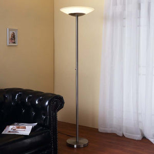 B-Ware Lindby Stehleuchte Ragna LED dimmbar Hängelampe Lampe Leuchte nickel alabaster