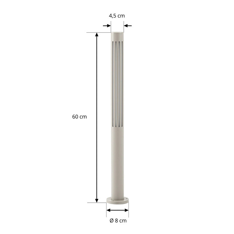Lindby Wegeleuchte Wegelampe LED Fjorya grau Aluminium Außenbeleuchtung 60 cm - 4255830909542