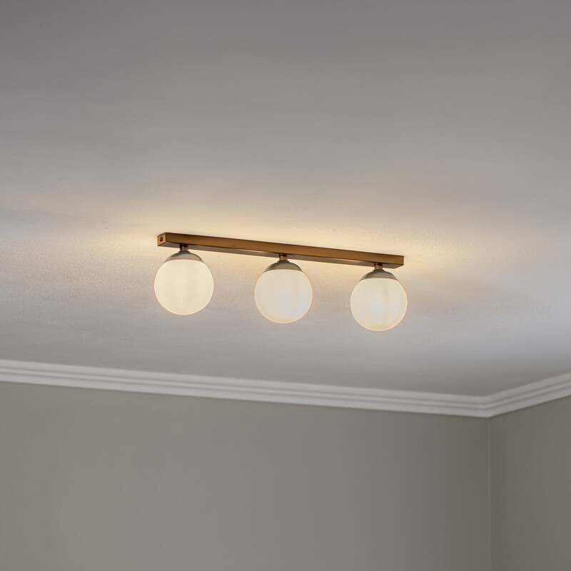Deckenlampe Fatis 3-flammig LED Hängelampe dimmbar schwarz opalglas 60x12cm - 5902553230444