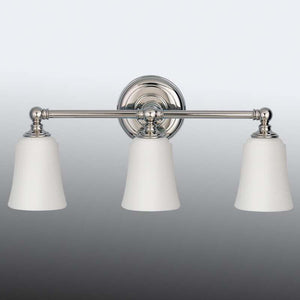 B-Ware FEISS Badezimmer-Wandleuchte Badlampe Huguenot Lake chrom weiß 3-flammig G9 243