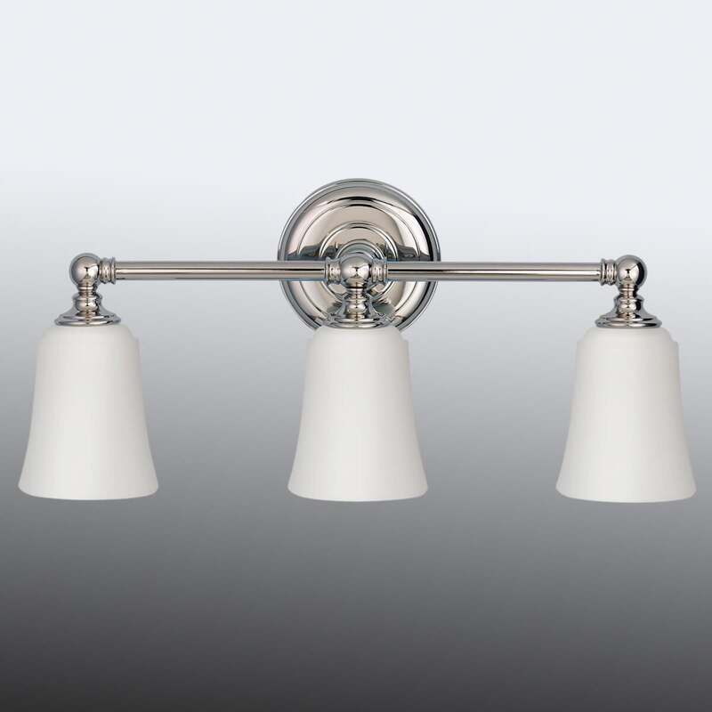 FEISS Badezimmer-Wandleuchte Badlampe Huguenot Lake chrom weiß 3-flammig G9 243 - 5024005224112