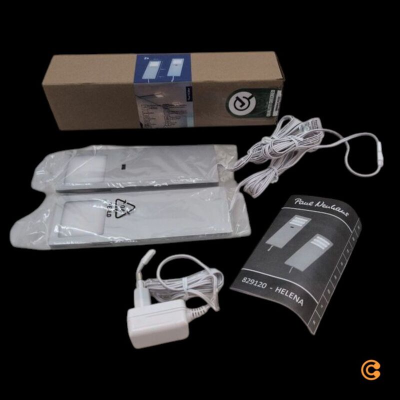 LED Möbelleuchte Helena 19cm Aluminium 2er Set mit Sensor und Schalter warmweiß - 4012248291207