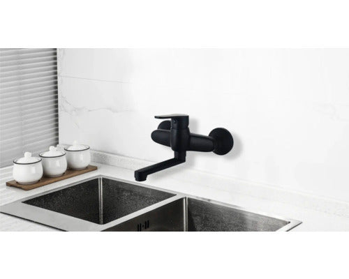SERIES Wandwaschtischarmatur PINZON 160 schwarz matt Einhebelmischer - 4306516011940
