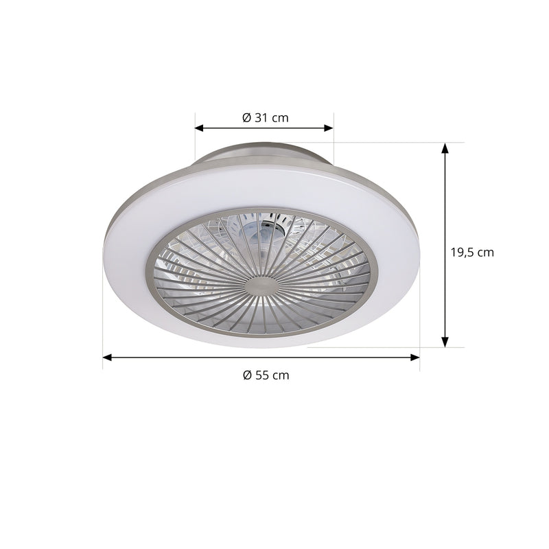 Lindby Deckenventilator Ventilator LED Mamuti silber Fernbedienung Lichtfarbe 55 - 4251911780161