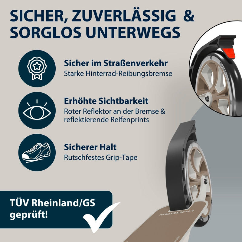 HUDORA BigWheel 205 Advanced Scooter faltbar 100kg max. für Kinder ab 4 Jahre... - 4005998141625