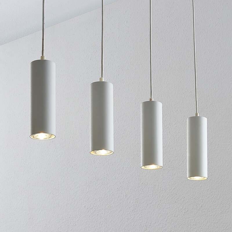 Lindby Hängeleuchte Joffrey LED Pendelleuchte Lampe dimmbar weiß 76cm 4-flg - 4251096573022