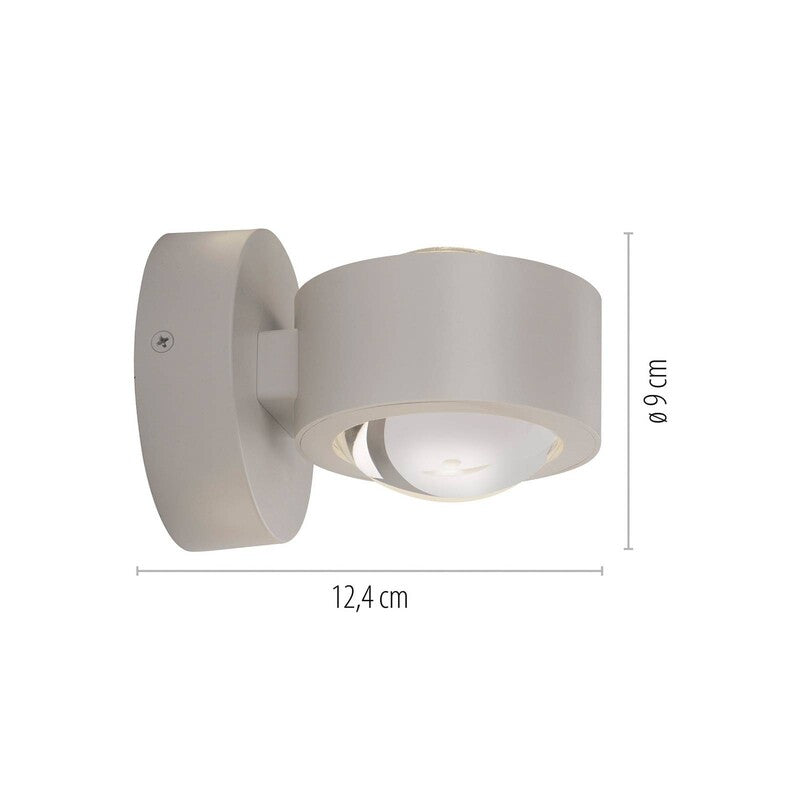 Schöner Wohnen Wandleuchte Chia LED Wandlampe warmweiß 3000K sandfarben 93x125mm - 4043689016791