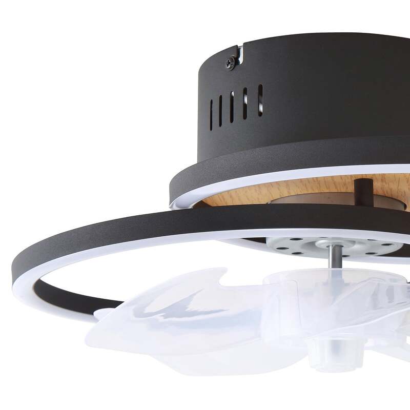 Lindby Deckenventilator Lomana LED Ventilator dimmbar schwarz CCT für Räume 15m² - 4251911780086