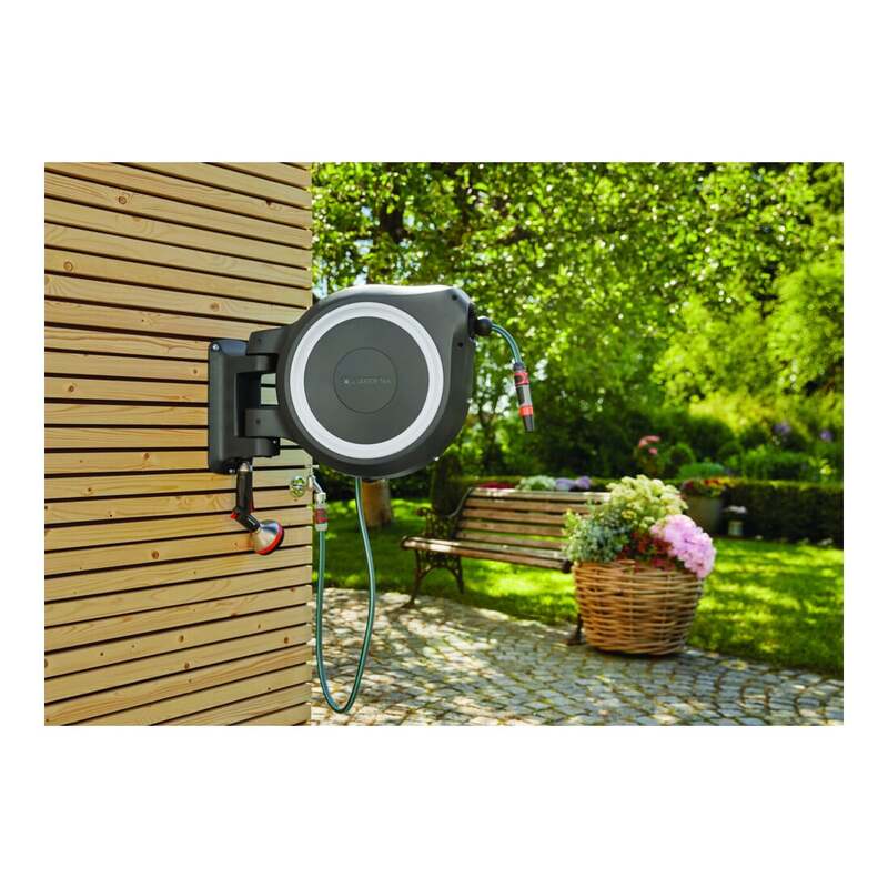 GARDENA Wand-Schlauchbox RollUp XL 35m Gartenbewässerung Schlauchbox grau - 4078500052078