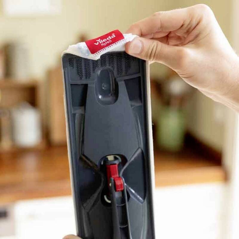 Vileda Bodenwischer H2PRO Flachwischer Mopp Reinigungsset 1,2l 60m² 132cm - 4023103251540
