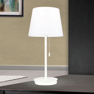 B-Ware Orion Tischleuchte Ludwig USB Tischlampe Leuchte Lampe Stahl Leinen weiß 50cm