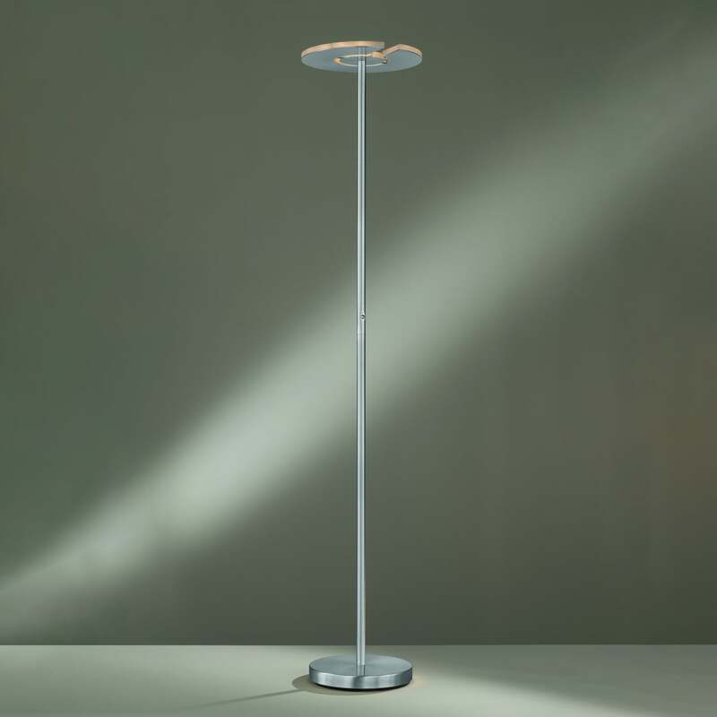 Stehleuchte Lampe LED Dent CCT Funktion Dimmer nickel matt chrom Beleuchtungs550 - 4003694403207