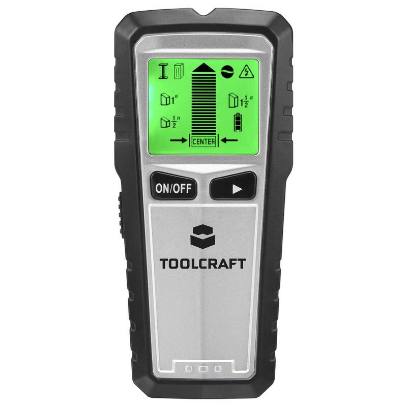 TOOLCRAFT Ortungsgerät LCD 60m Ortungsgerät Detektor für Holz Metall Kabel - 4064161333687