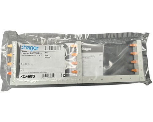 Phasenschiene Sammelschiene Hager senkrecht 63A 3 Reihen Verbindung L1L2L3N - 3250613710156