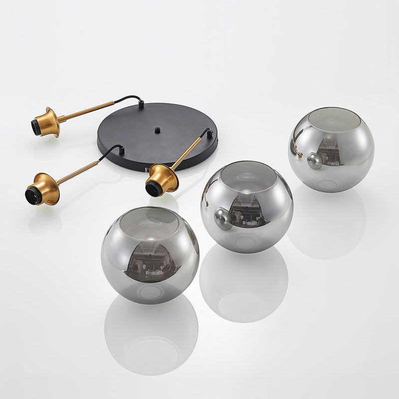 Lindby Jurian Pendelleuchte  Deckenlampe Wohnzimmerlampe 3-flamming bronze sm746 - 4251911727883