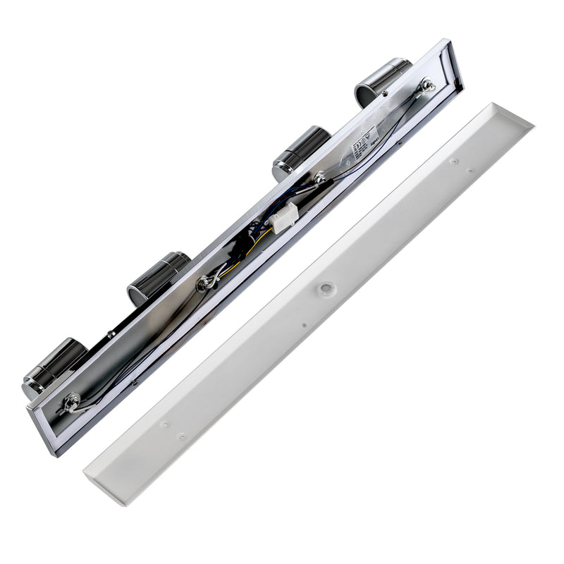 Lindby Deckenleuchte Lampe Dejan LED 4-flg dimmbar chrom IP44 85x9cm Badezimmer - 6291106550894